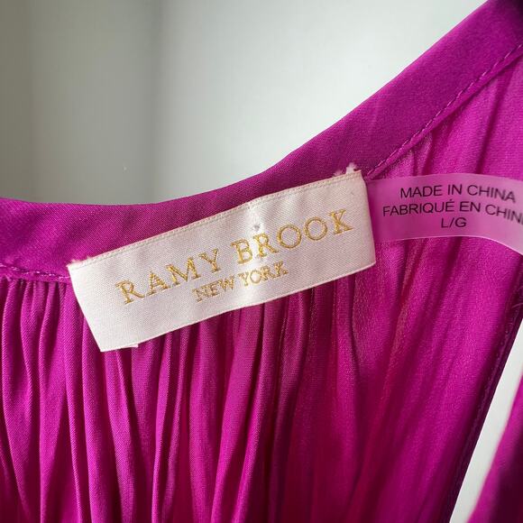 Ramy Brook Paris Magenta Mini Dress Size Large - Picture 3 of 8